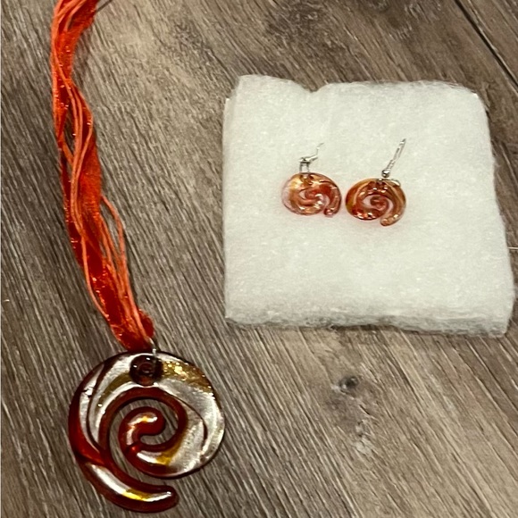 Jewelry Murano Glass Necklace And Earrings Set Poshmark